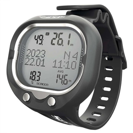 SEAC Sub Screen Dive Computer | Black/White LCD Wrist Computer 100m