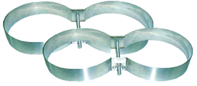 Pair of 178mm UK Cylinder Bands | Stainless Steel | 45mm Wide Twin Set