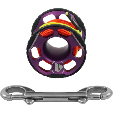 Apeks Lifeline Spool 15m | Aluminium Dive Spool with Bolt Snap | Orange Line