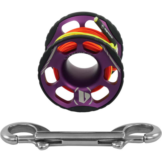 Apeks Lifeline Spool 15m | Aluminium Dive Spool with Bolt Snap | Orange Line