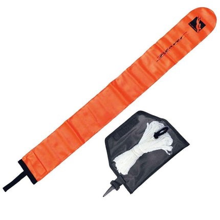 Beaver DSMB with 25m Line | Delayed Surface Marker Buoy | Orange Dive Safety Buoy