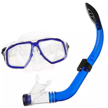 Typhoon Blue Junior/Ladies Silicone Mask & Snorkel Set | Soft Fit & Easy Adjust