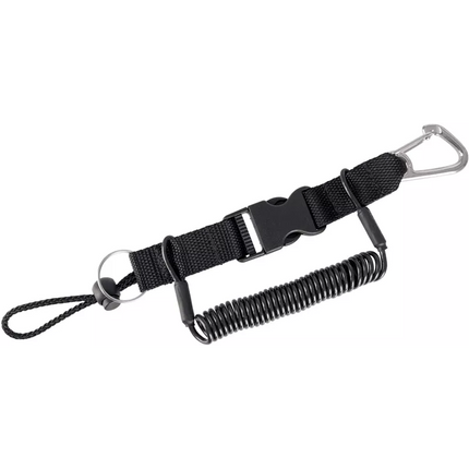 SEAC Single Metal Clip with Carabiner 1.3m | Diving Gear Attachment