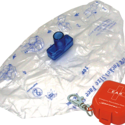 E.A.R. Face Shield | CPR Pocket Mask Barrier | Emergency Keyring Resuscitation Aid