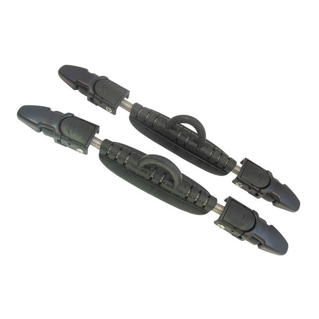 Hydrotech Spring Fin Straps Large | Stainless Steel Heel Straps Pair Black