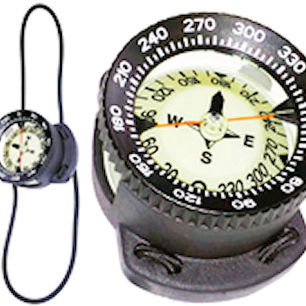 Pilot Wrist Compass with Bungee | Scuba Diving Compass | High Tilt Navigation