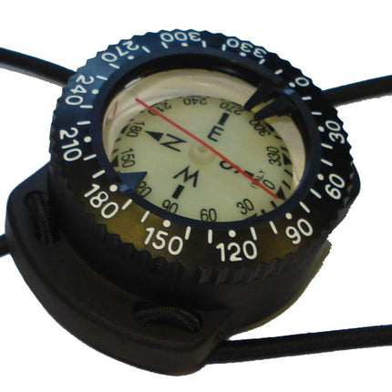 Wayfarer Wrist Compass with Bungee | Scuba Diving Compass | Luminous Dial