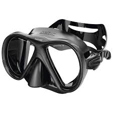 Seac Iena Diving Mask Black-Red | Polycarbonate Twin Lens