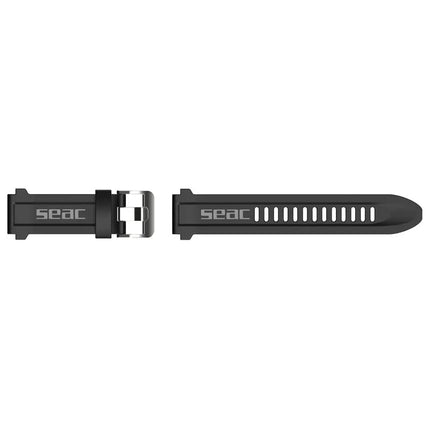 SEAC Tablet Complete Strap 163-44-NS | Black-Silver Rubber Replacement Strap