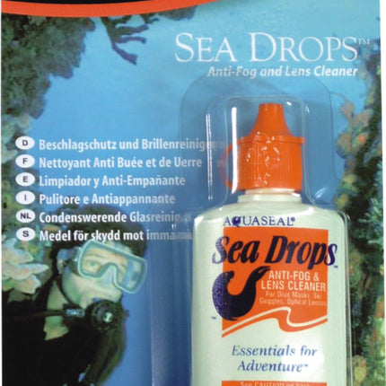 Gear Aid Sea Drops Anti-Fog 37ml | Dive Mask Lens Cleaner | Compact Size