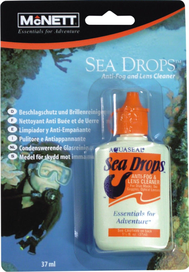 Gear Aid Sea Drops Anti-Fog 37ml | Dive Mask Lens Cleaner | Compact Size