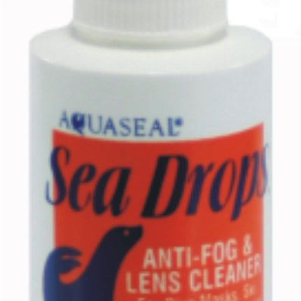 Gear Aid Sea Drops Anti-Fog 60ml | Dive Mask Lens Cleaner with Brush