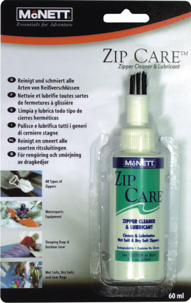 Gear Aid Zipper Cleaner & Lubricant 60ml | Dive Suit Zip Care Brush Cleaner
