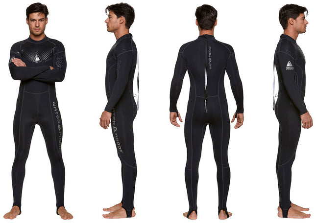 Waterproof NeoSkin 1mm Wetsuit Mens | Superstretch Full Suit Diving Skin