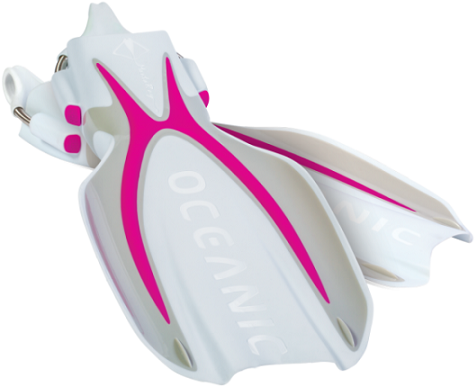 Oceanic Manta Ray Fins Pink/White Small | Ex Display