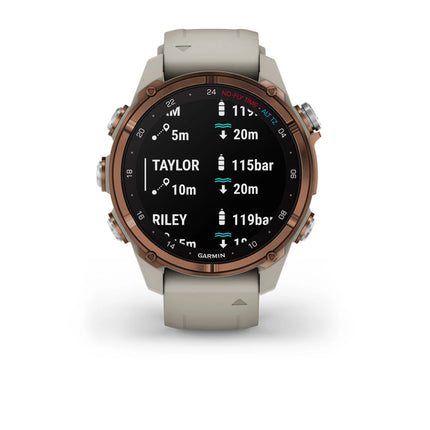 Garmin Descent Mk3i 43mm Bronze PVD Titanium & French Grey Silicone Band
