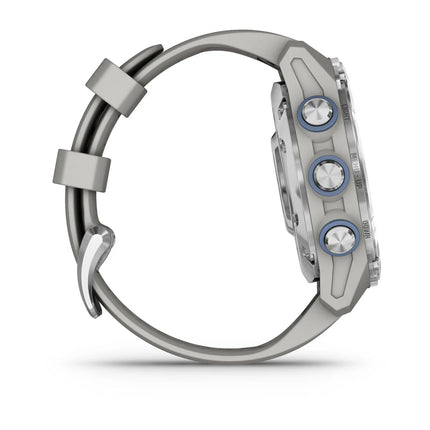 Garmin Descent Mk3 43mm Stainless Steel & Fog Grey Silicone Band