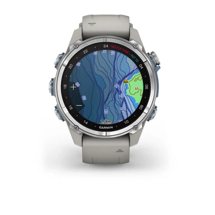 Garmin Descent Mk3 43mm Stainless Steel & Fog Grey Silicone Band