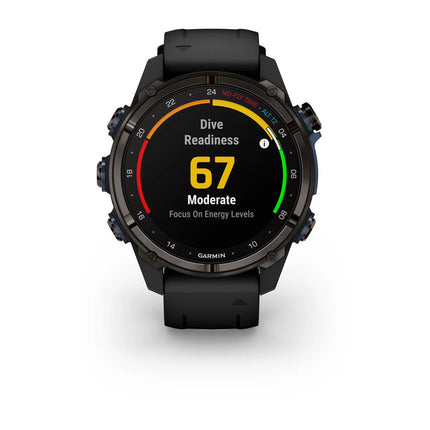 Garmin Descent Mk3i 43mm Carbon Grey DLC Titanium & Black Silicone Band