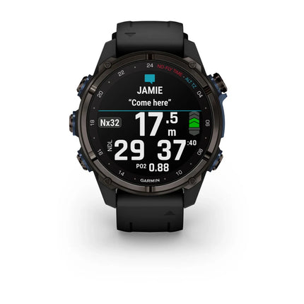 Garmin Descent Mk3i 43mm Carbon Grey DLC Titanium & Black Silicone Band