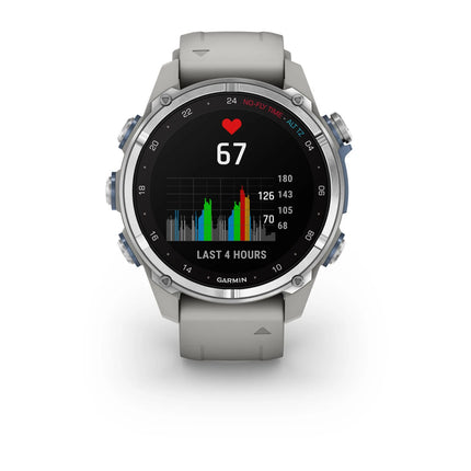 Garmin Descent Mk3 43mm Stainless Steel & Fog Grey Silicone Band