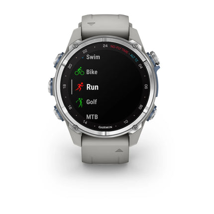 Garmin Descent Mk3 43mm Stainless Steel & Fog Grey Silicone Band