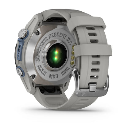 Garmin Descent Mk3 43mm Stainless Steel & Fog Grey Silicone Band