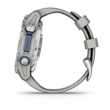 Garmin Descent Mk3 43mm Stainless Steel & Fog Grey Silicone Band