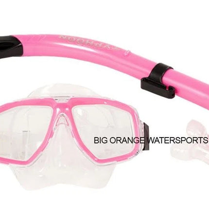 Typhoon Pink Junior/Ladies Silicone Mask & Snorkel Set | Soft Fit & Easy Adjust
