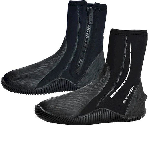 Typhoon Surfmaster 6.5mm Dive Boots | Zipped Neoprene Boots with Grip Sole