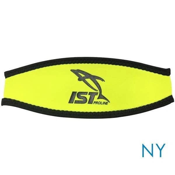 IST Neoprene Mask Strap Cover Neon Yellow | Scuba Mask Comfort Strap Sleeve