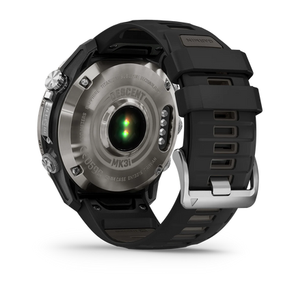 Garmin Descent Mk3i 51mm Silver & Black PVD Titanium & Black/Pebble Grey Silicone Band