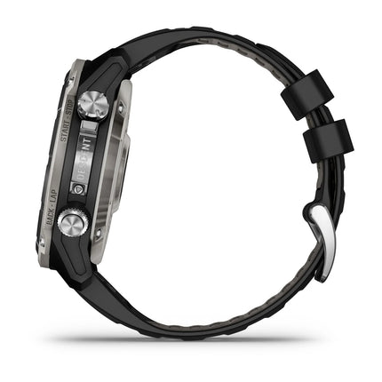 Garmin Descent Mk3i 51mm Silver & Black PVD Titanium & Black/Pebble Grey Silicone Band