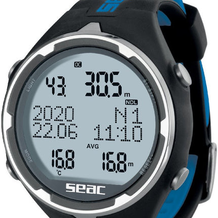 SEAC Action Dive Computer Black/Blue | Scuba & Freedive Watch