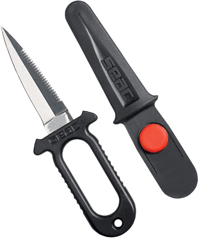Seac New Devil HD Black Dive Knife | Stiletto Blade