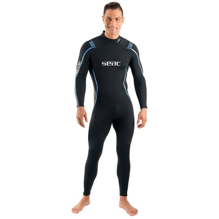 SEAC Feel 3mm Mens Wetsuit | UltraStretch Back Zip Dive & Freediving Suit