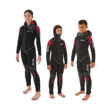 SEAC First 5mm Junior Wetsuit | Youth One Piece Stretch Neoprene Dive Suit