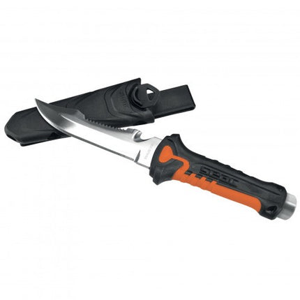 Seac Rapid Dive Knife Black/Orange | AISI 420 Steel