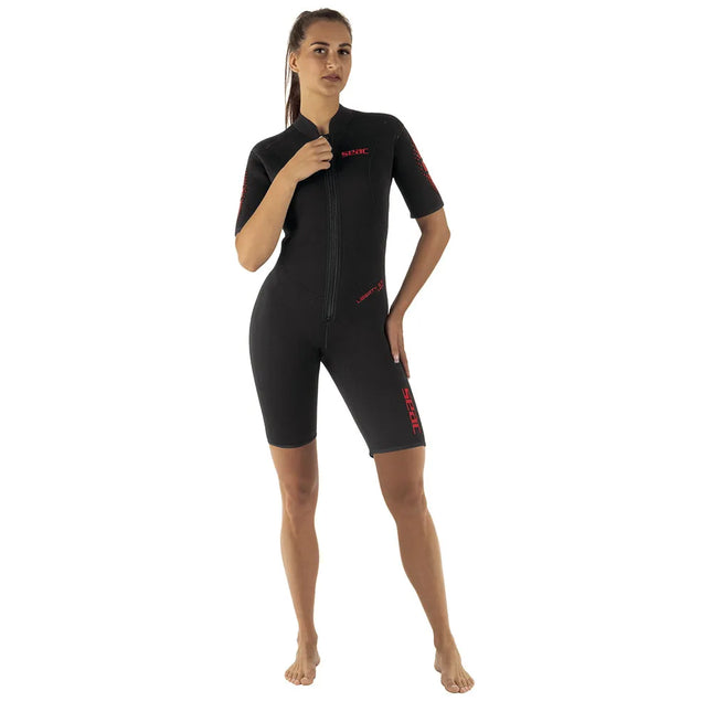 SEAC Liberty 3.5mm Womens Shorty Wetsuit | Front Zip Warm Water Dive Suit