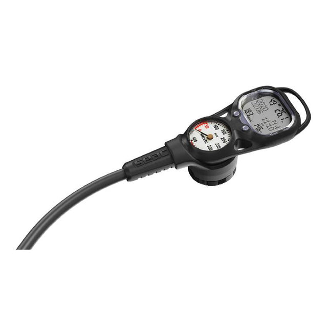 SEAC Console Screen Black | Dive Computer + Pressure Gauge (Bar) + Compass