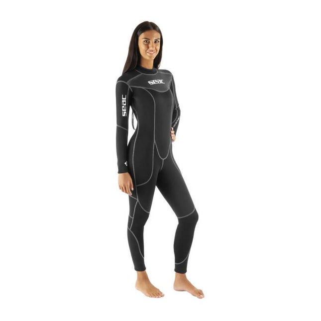 SEAC Sense Black 3mm Womens Wetsuit | Back Zip Temperate Water Suit