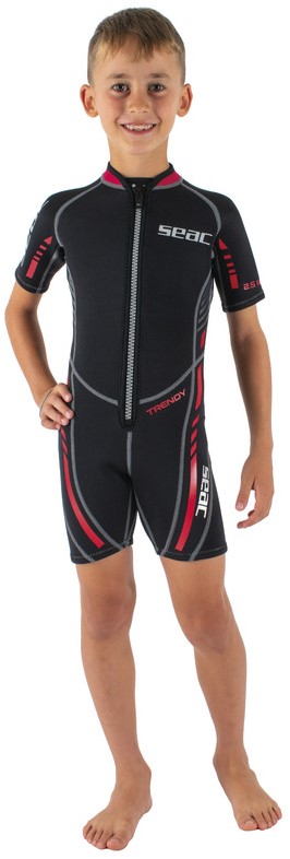 SEAC Trendy 2.5mm Junior Shorty Wetsuit | Front Zip Kids Water Sports Suit