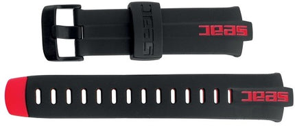 SEAC Action H.R. Strap Black/Red 163-22NB | Replacement Dive Computer Strap