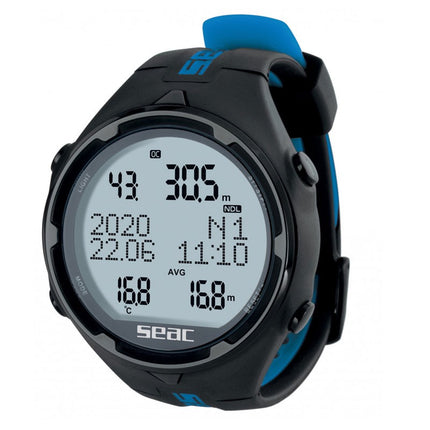 SEAC Action H.R. Dive Computer Black/Blue | Scuba & Freedive Watch