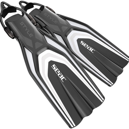 Seac Style-S White Diving Fins | Sling Strap Made in Italy