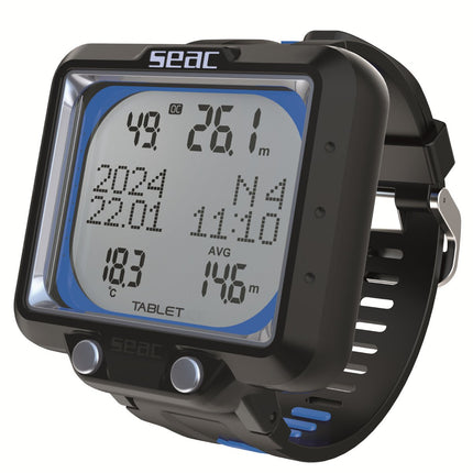 SEAC Tablet Dive Computer Black/Blue | Bluetooth | 3 Gas Mix | Nitrox Ready