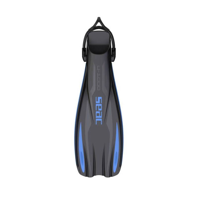 Seac U-1000 Blue Diving Fins | Sling Strap Open Heel