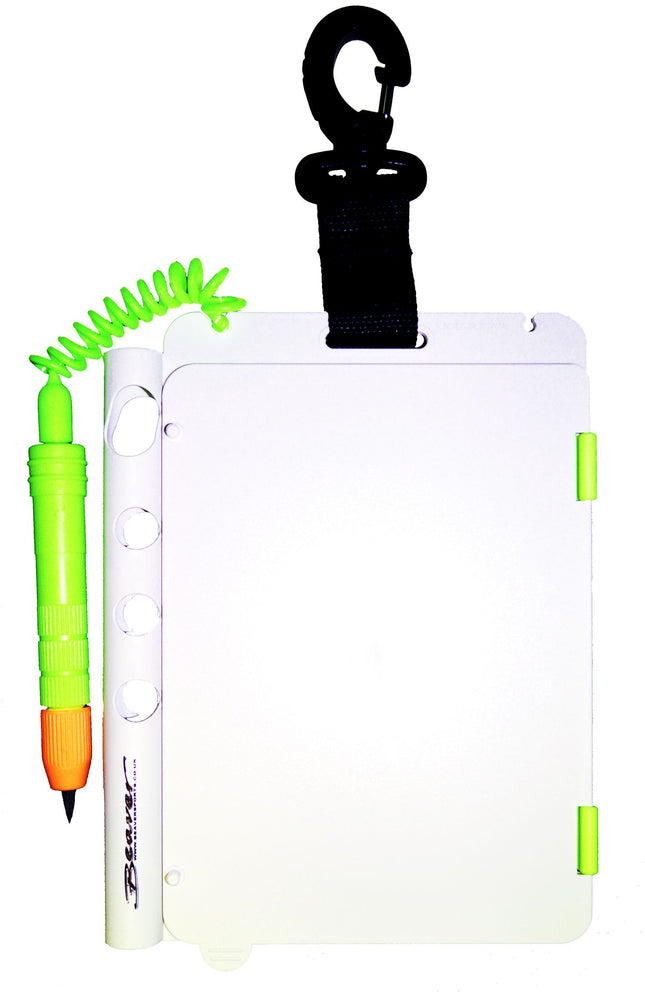 Double Page Dive Slate | Scuba Writing Slate with Pencil & Clip 17.5x12.5cm
