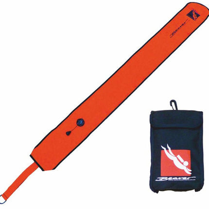 Valved Surface Marker Buoy 135cm | SMB with Dump Valve | Orange Dive Safety Tube