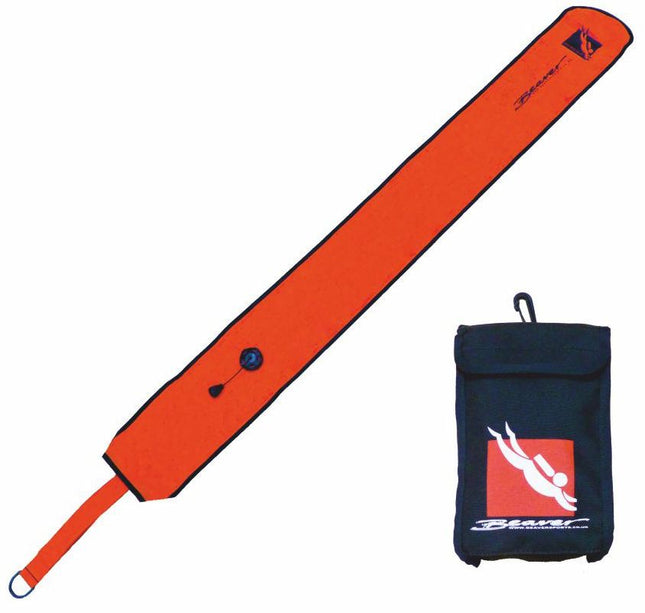 Valved Surface Marker Buoy 135cm | SMB with Dump Valve | Orange Dive Safety Tube